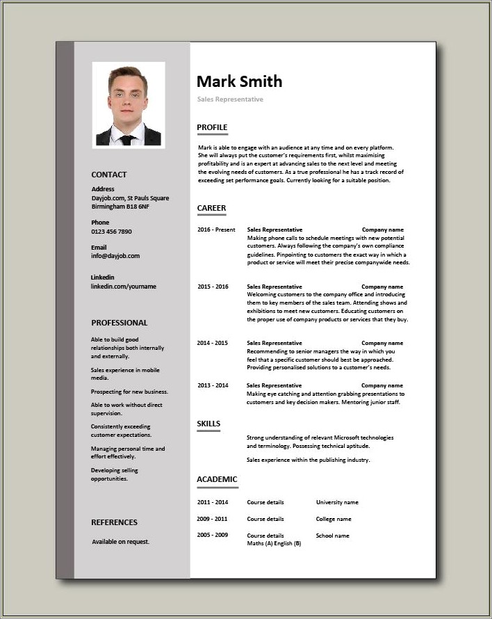 Summary For Resume For Sales Associate