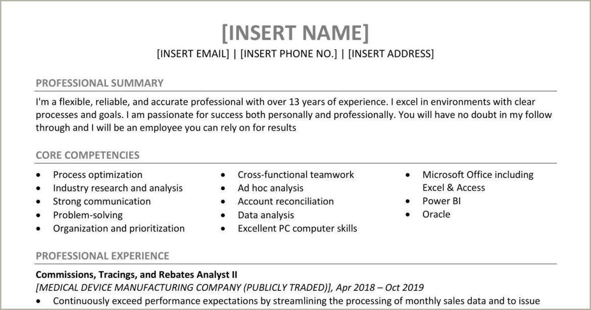 Summary For Resume With No Experience Reddit