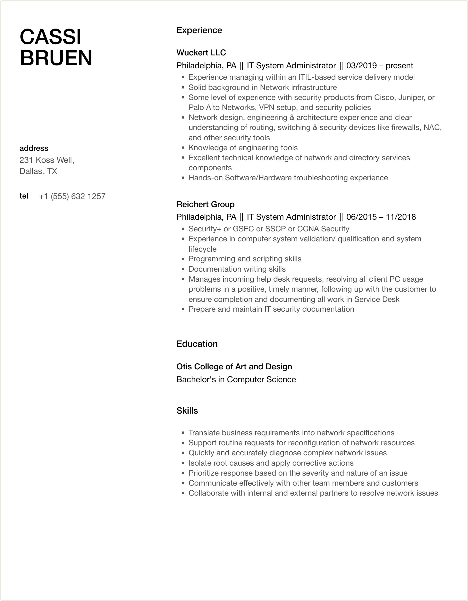 Summary For System Administrator Programmer Resume