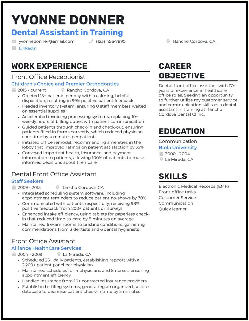 Summary Of Qualifications Resume Dental Hygiene