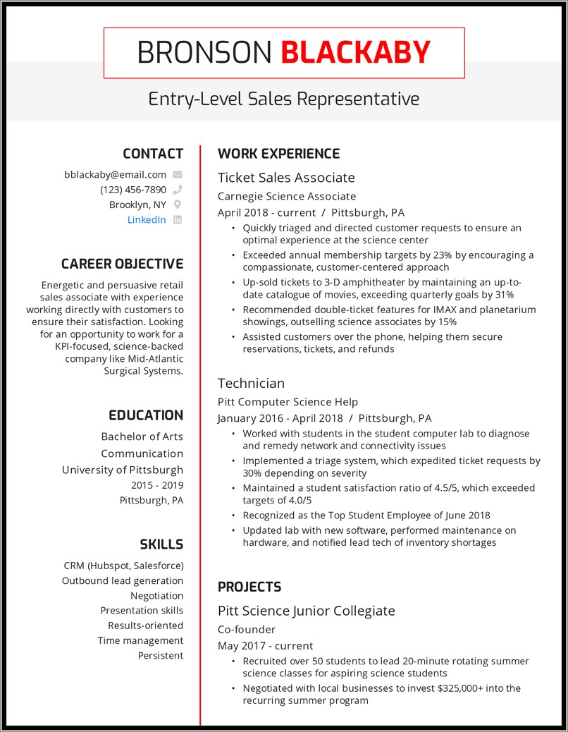 Summary Of Qualifications Sample Resume For Sales