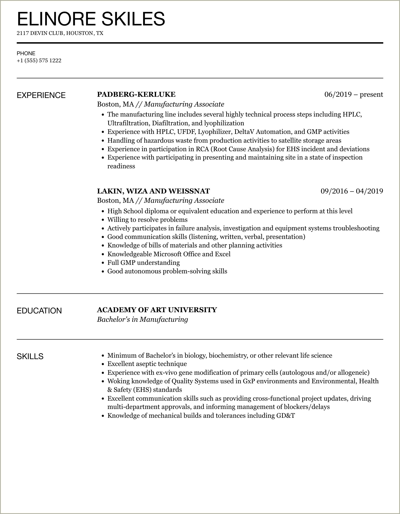 Summary Of Skills Resume Examples Factory