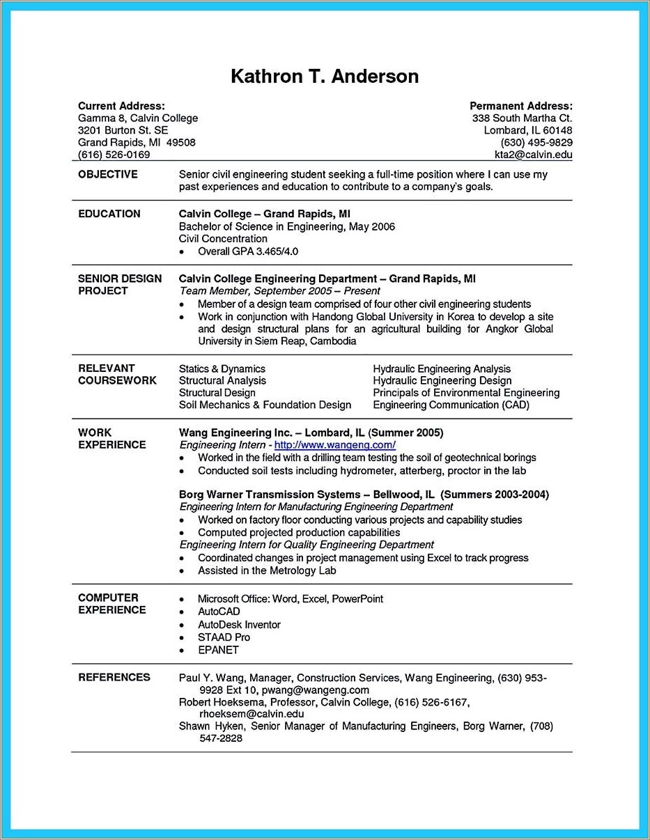 Summer Jobs Listed As Present On Resume