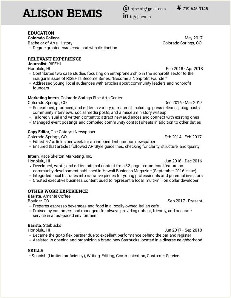 Tailoring A Resume With Diverse Work Experience