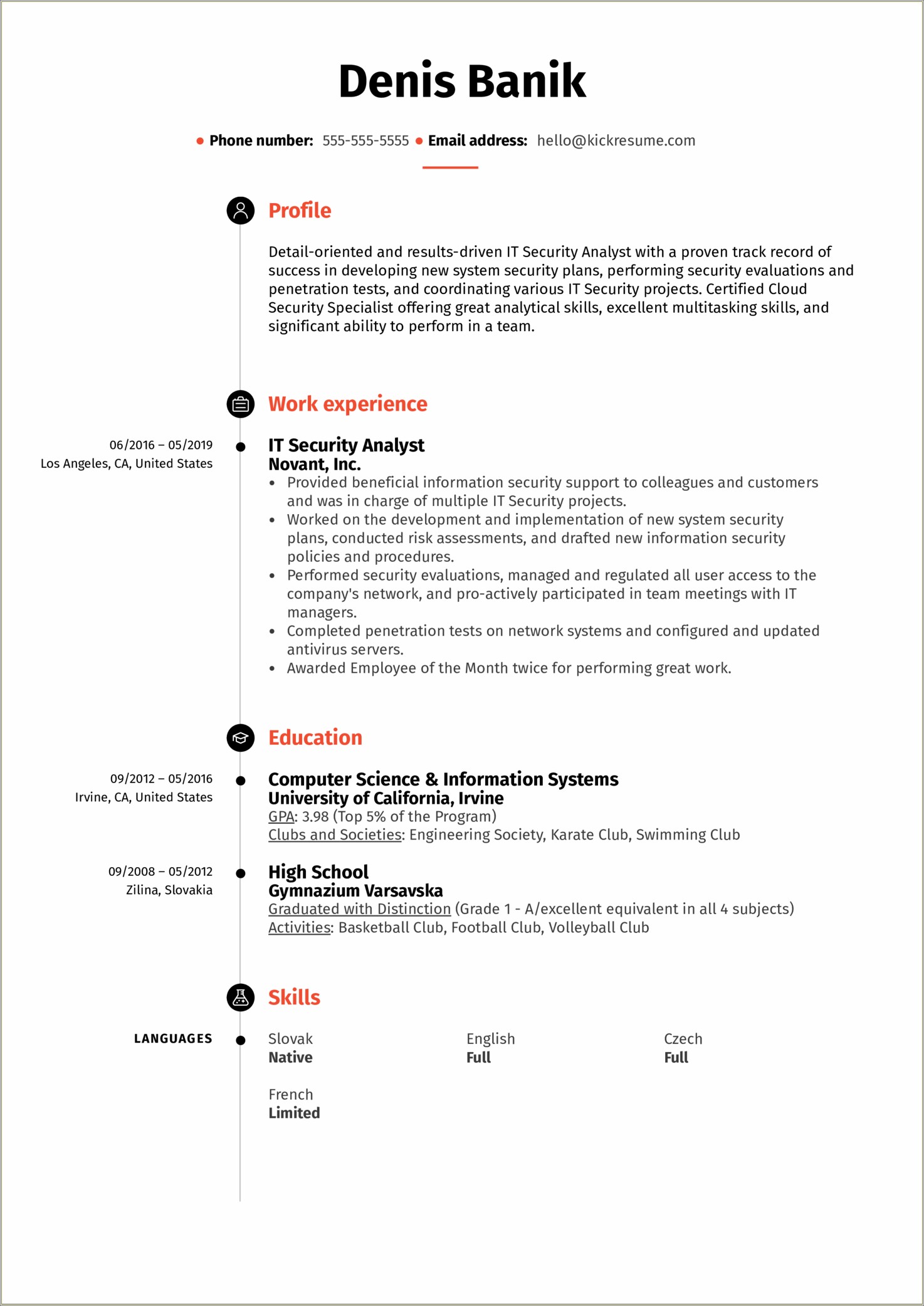 Technical Analyst Summary Of Qualifications Resume