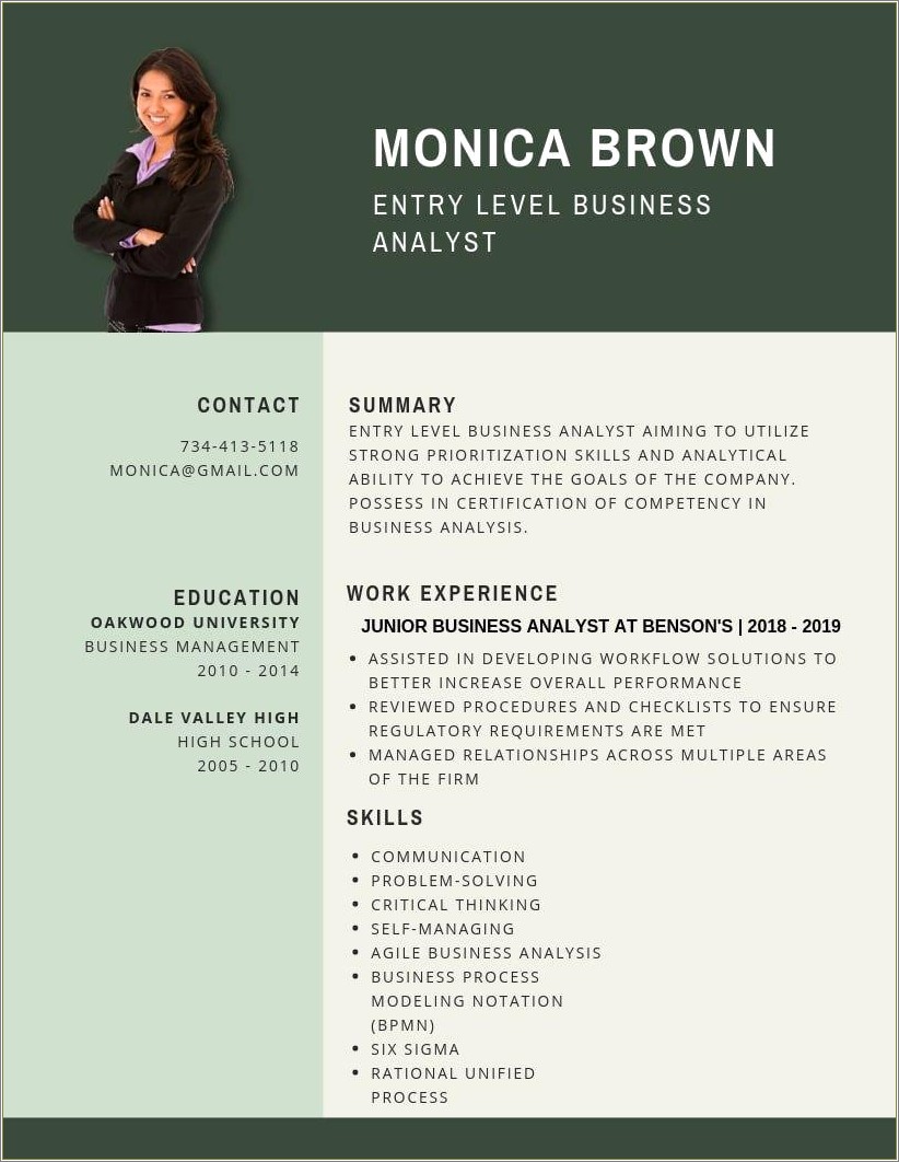 Technical Skills For Business Analyst Resume