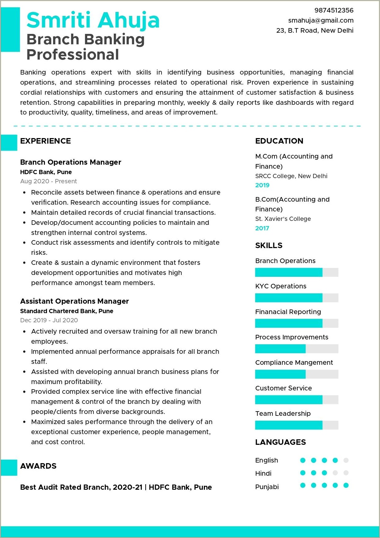 Technical Skills For Commerce Students In Resume