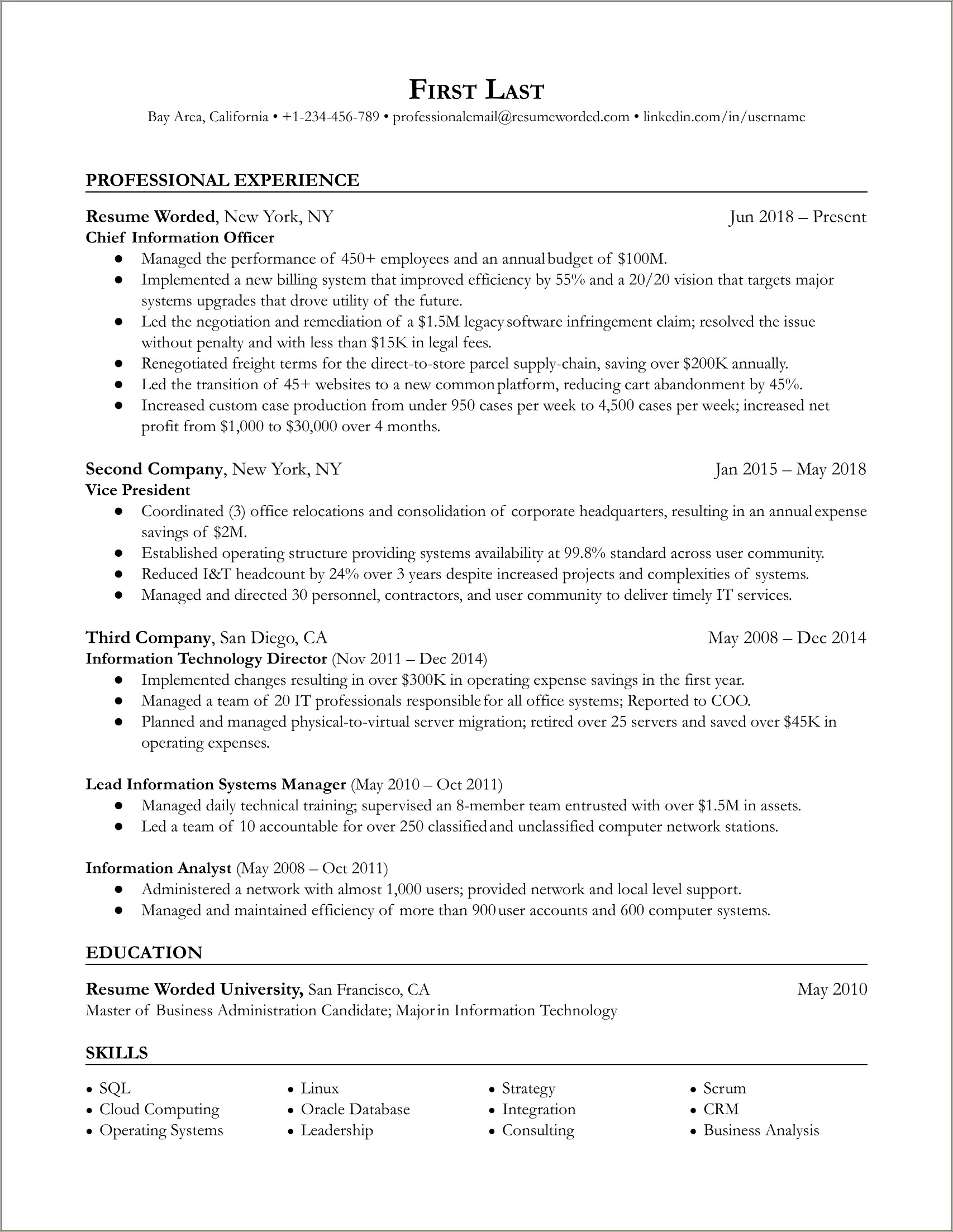 Technical Skills For Information Technology Resume