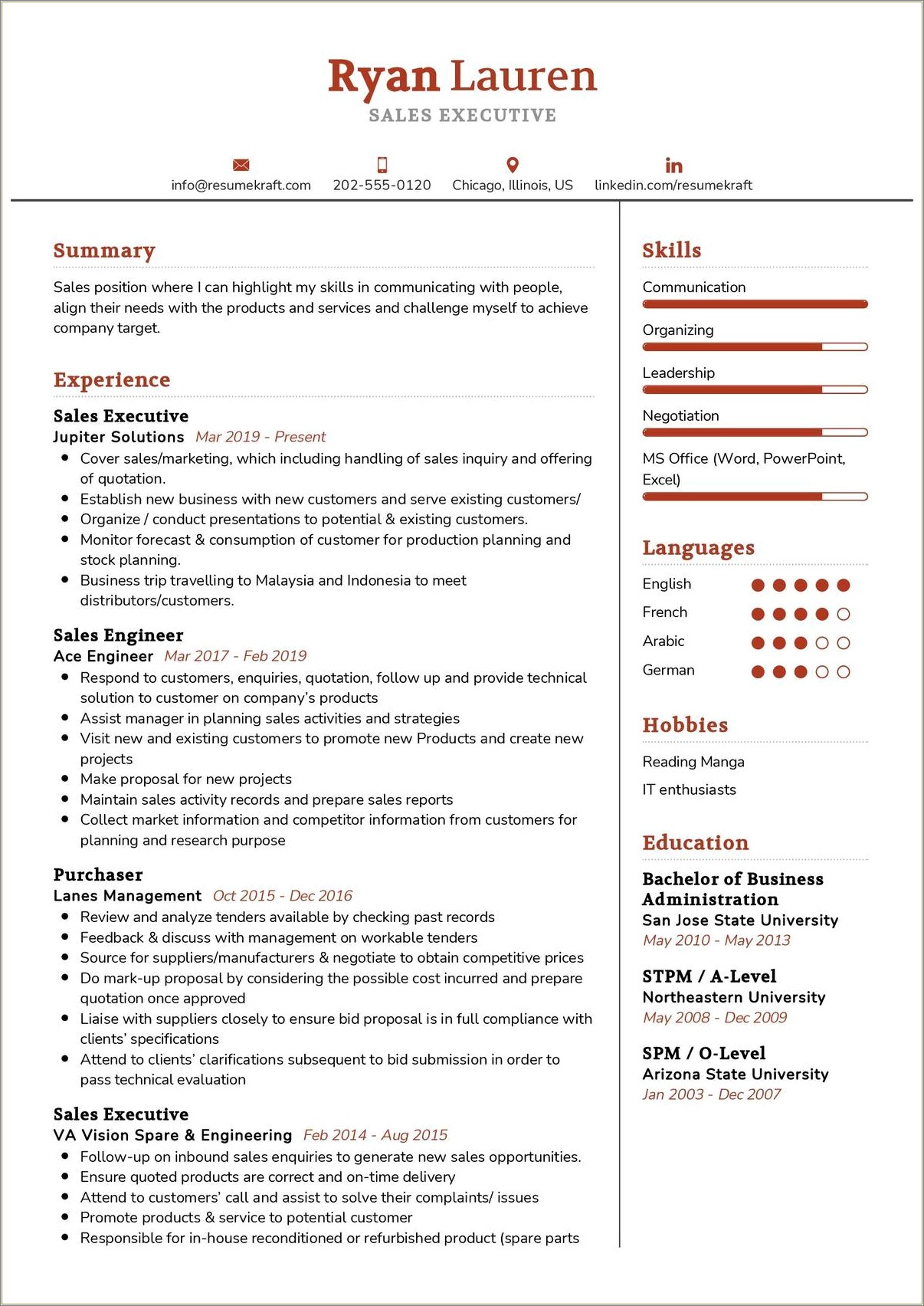 Technical Skills For Resume For Sales Executive