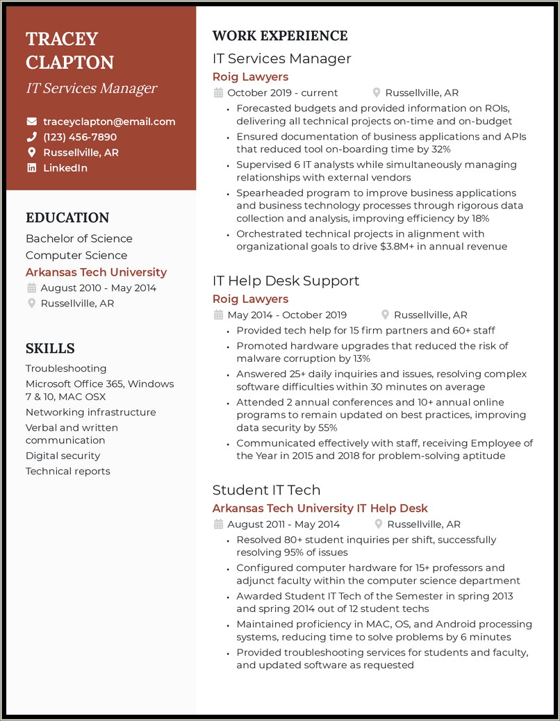 Technical Skills In A Resume Example