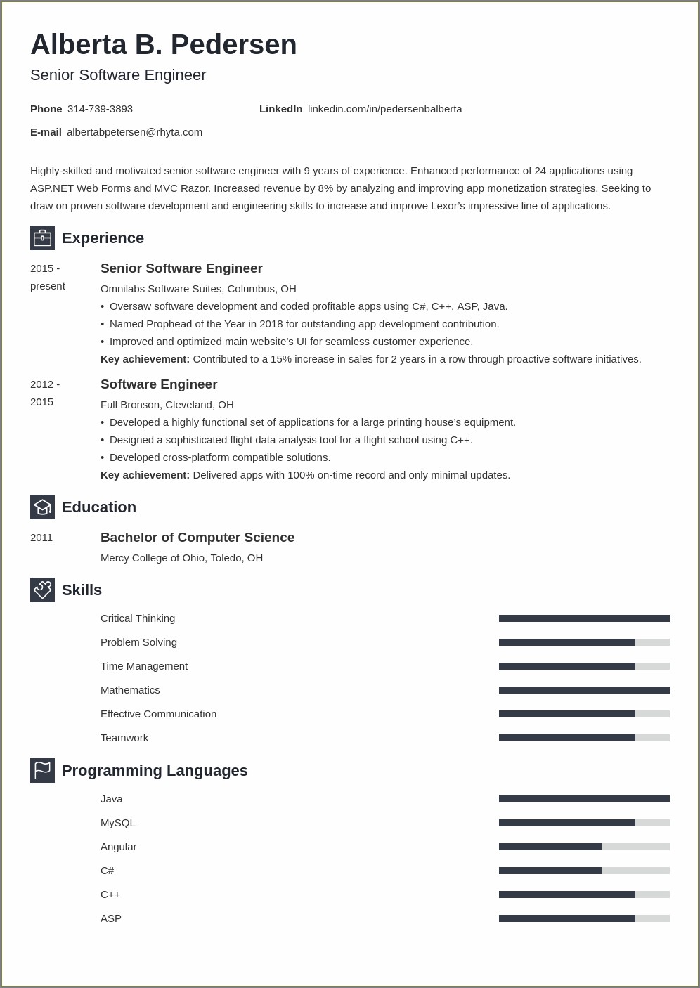 Technical Skills Of Embedded Engineer Resume