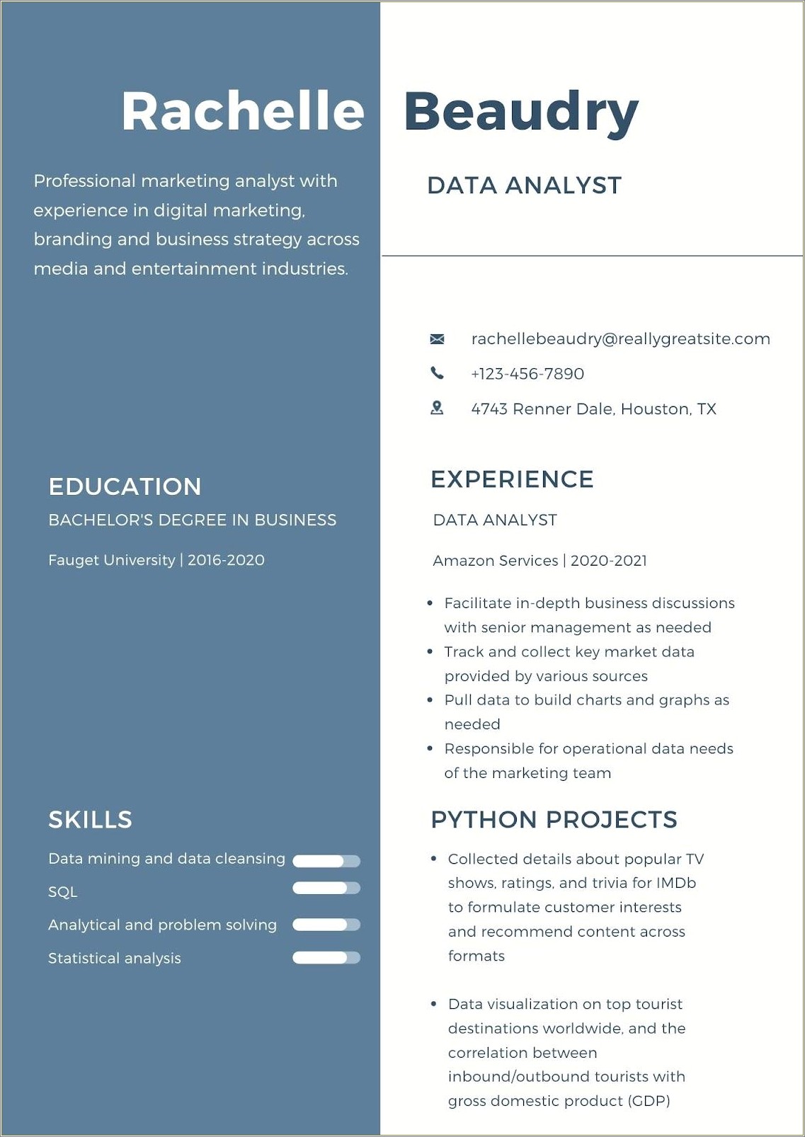 Technical Skills To List On Resume Data Analyst