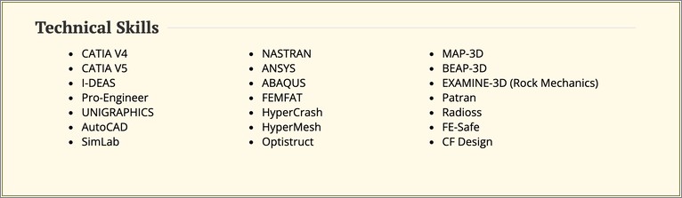 Technical Skills To Mention In Resume