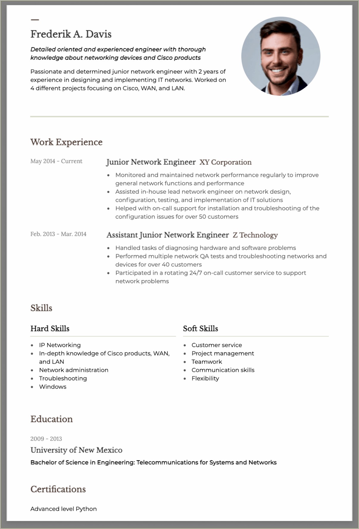 Technical Support Engineer Freshers Resume Samples