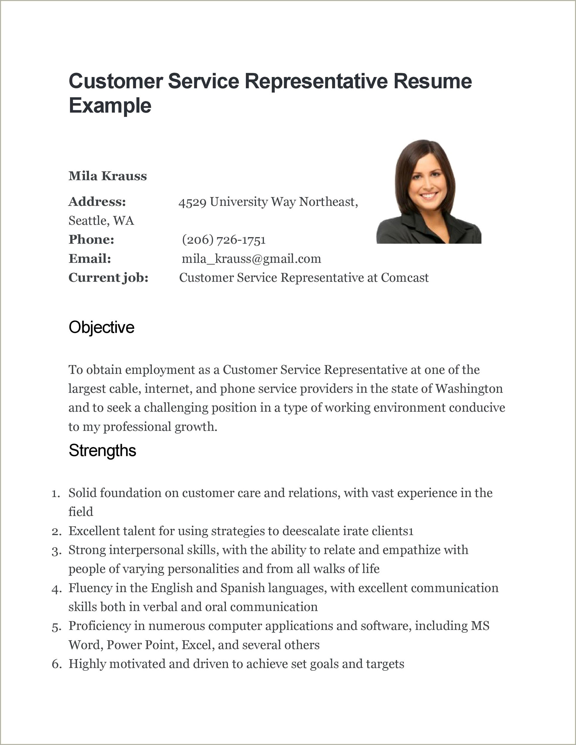 Technical Support Representative Job Description For Resume