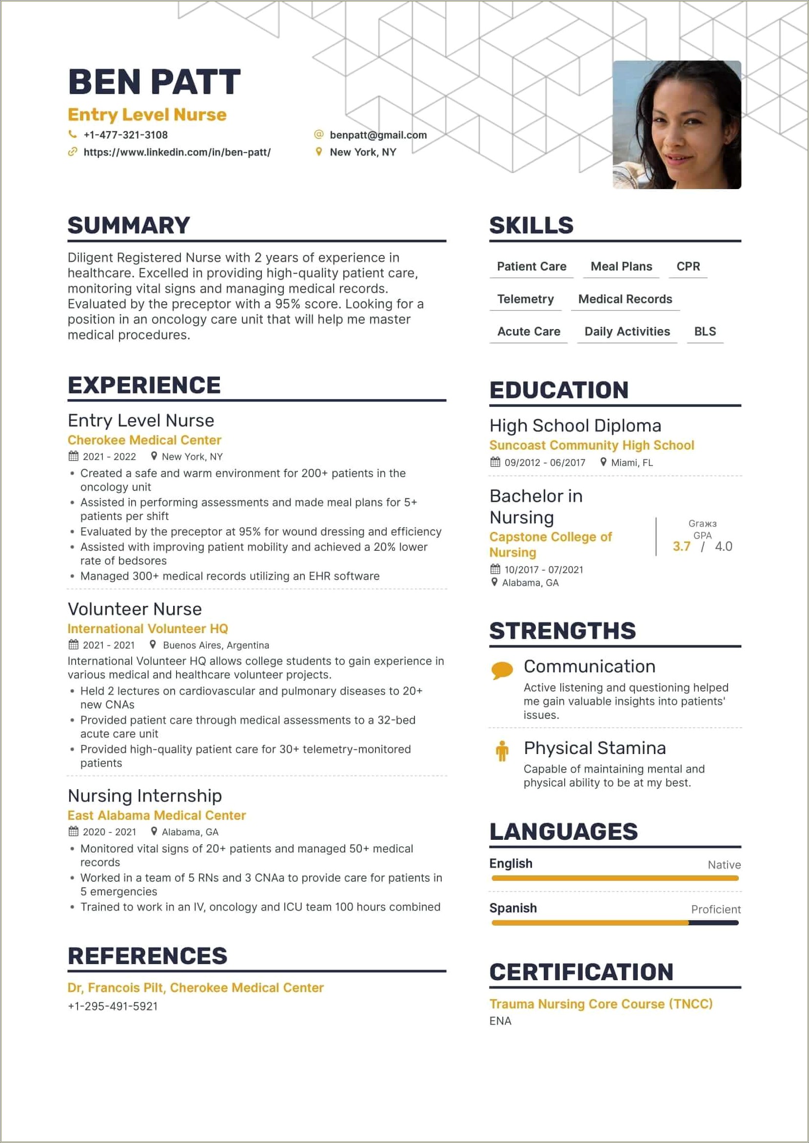 Telemetry Rn Job Description For Resume