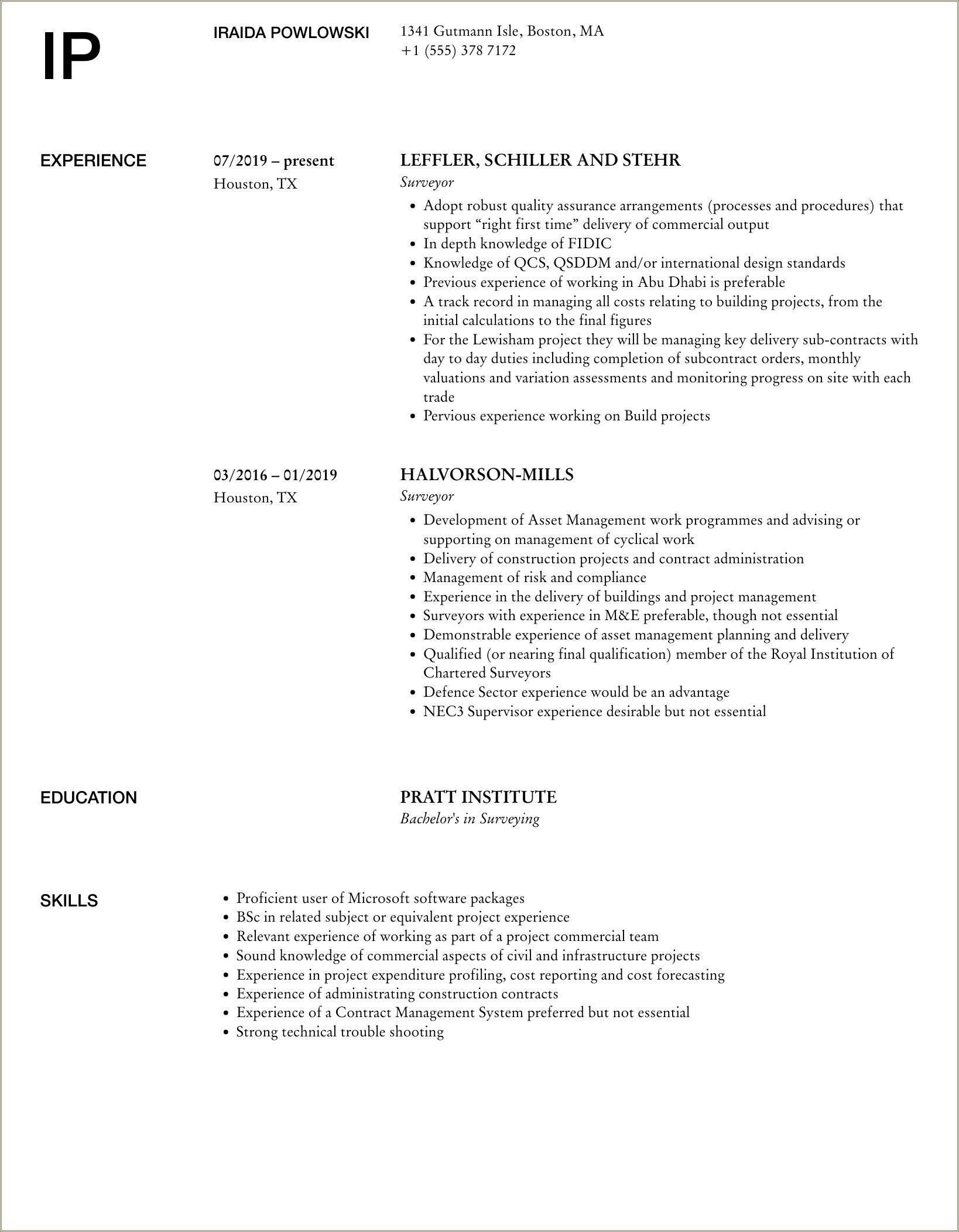 Telephone Surveyor Job Description For Resume