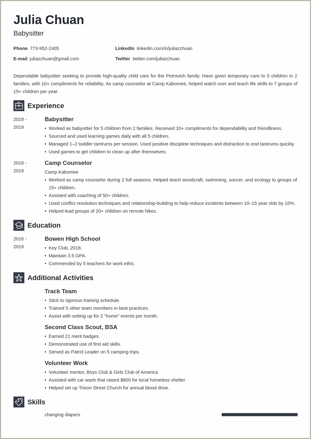 Temp To Hire Listed On Resume Example