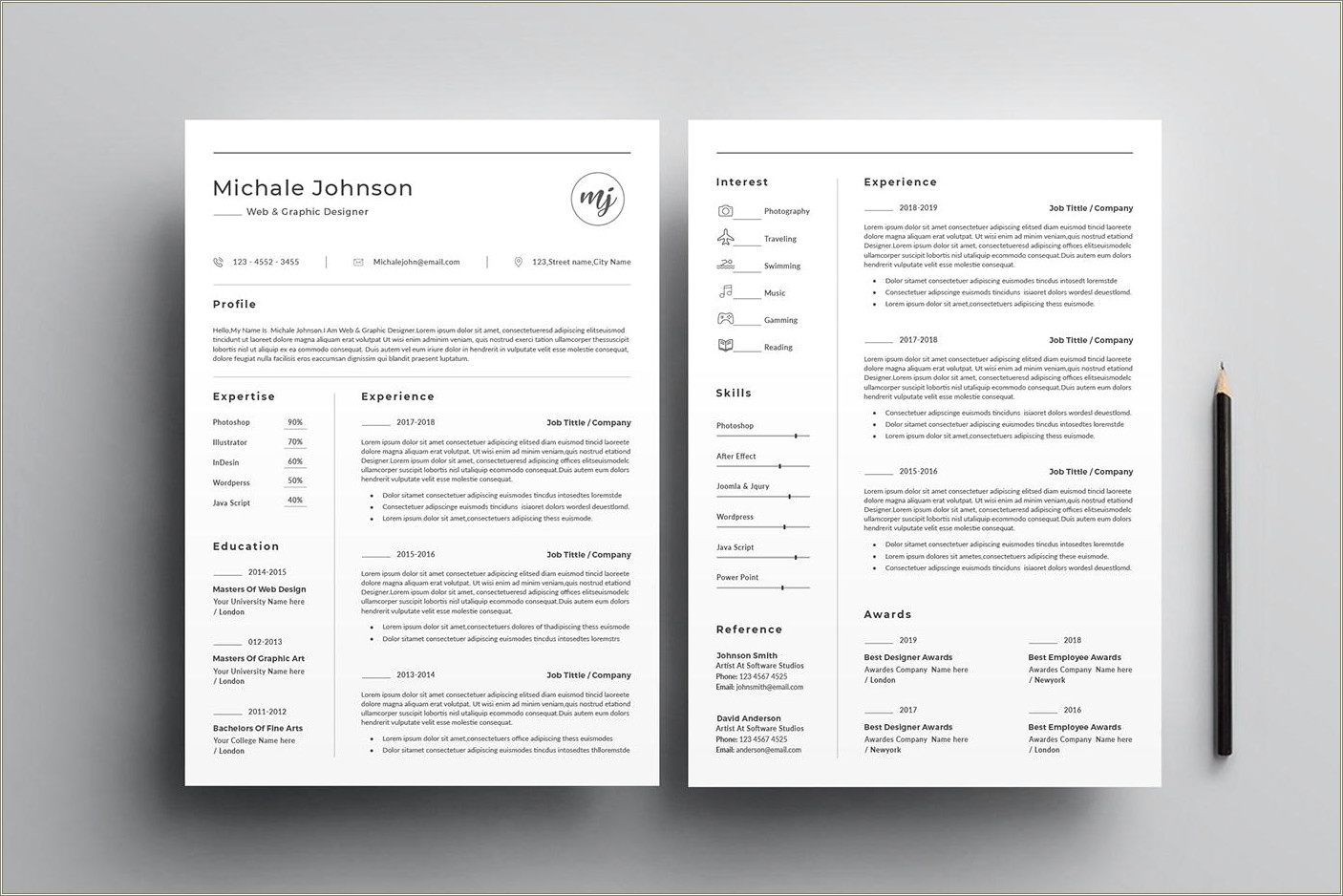 Template For A Simple Resume Word