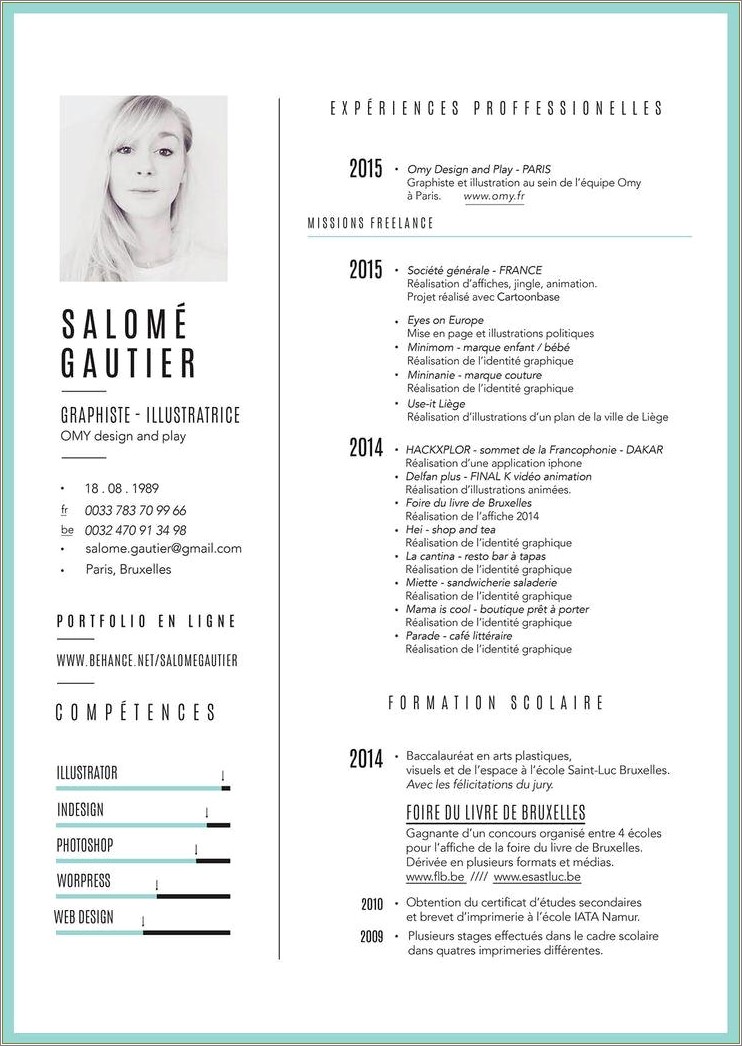 Template For Resume With A Area For Hightlights