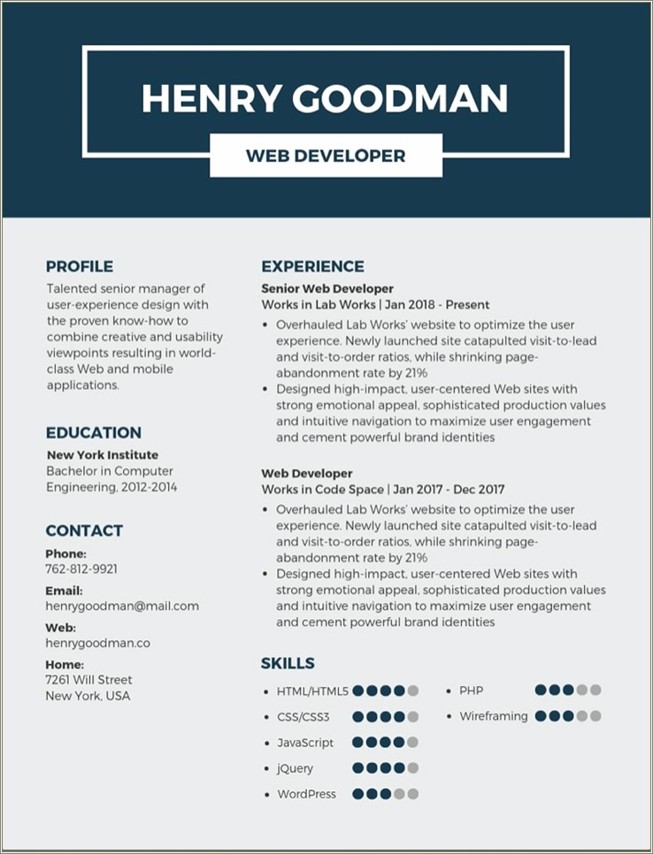 Template Free Infographic Resume Errol Veloso