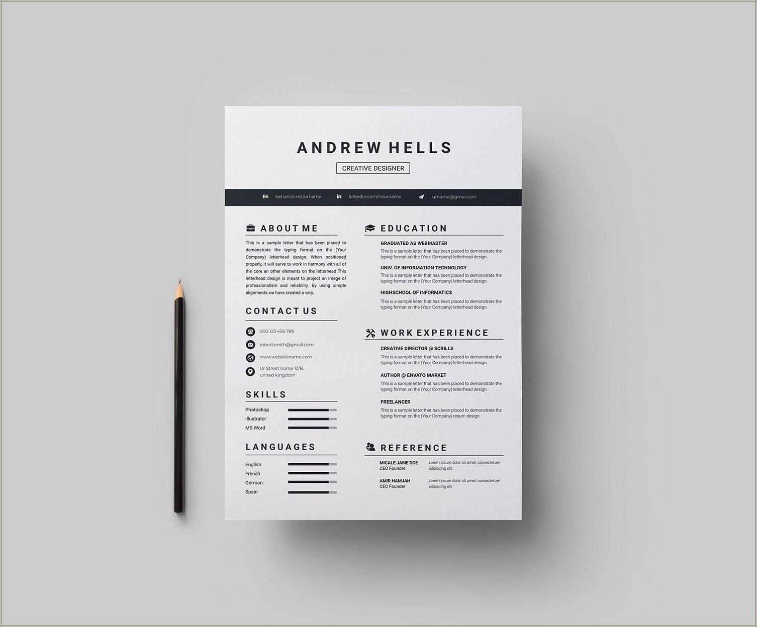 Templates For Resume Using Company Letterhead