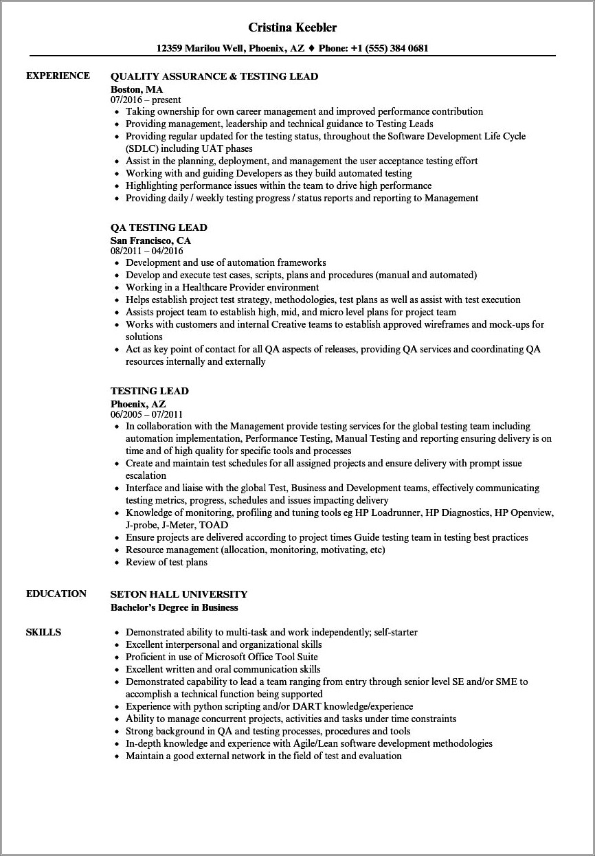 Tests That Look Good On Resumes