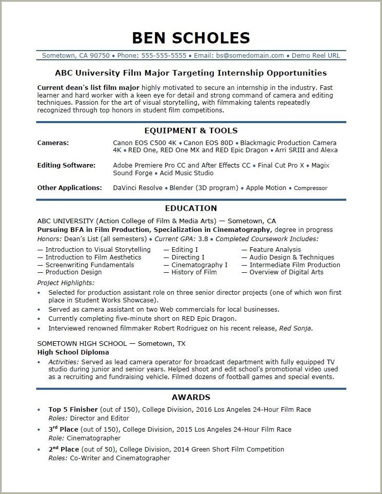 Texas State School Of Music Resume Template