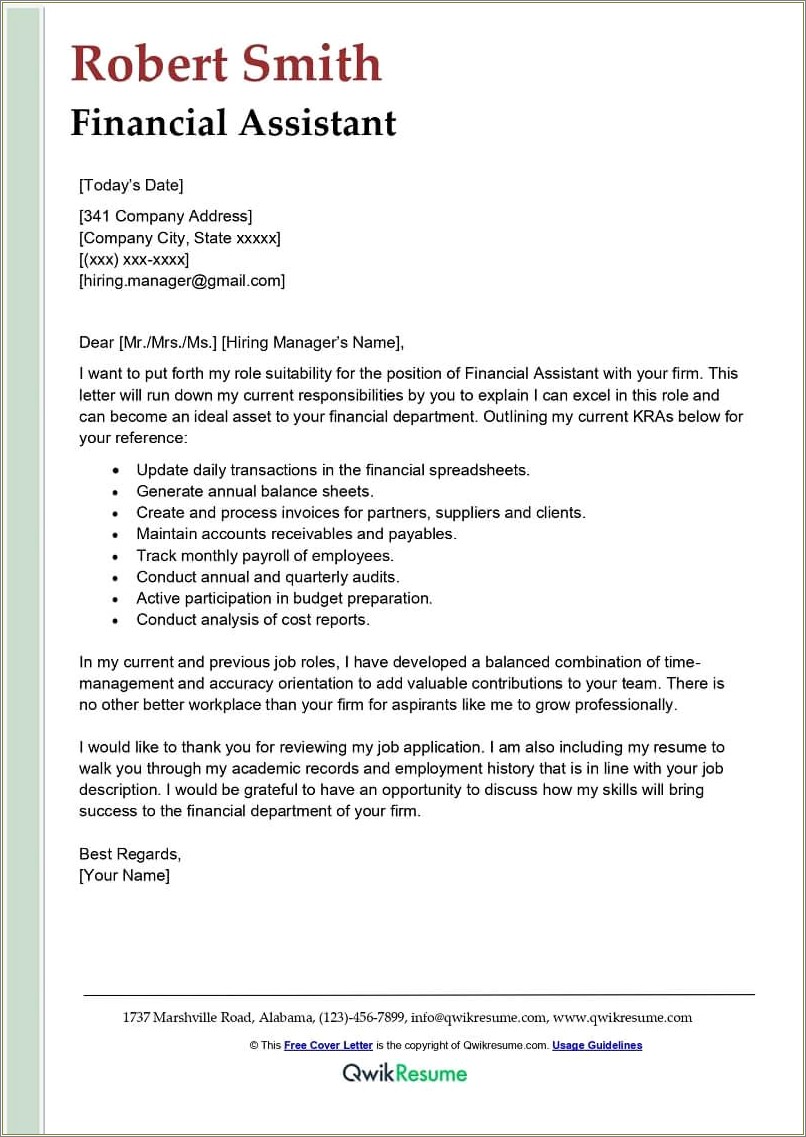 The Balance Cover Letter Sample For A Resume