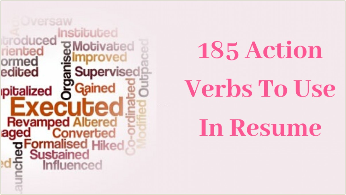 The Best Action Verbs For Resumes