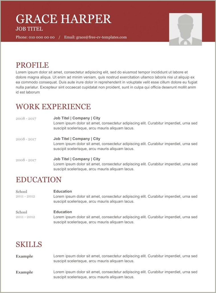 The Best Free Resume Templates 2017