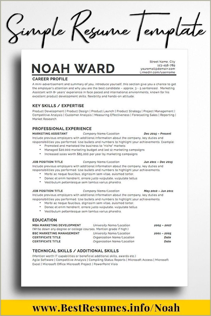 The Best Way To Write A Professional Resume