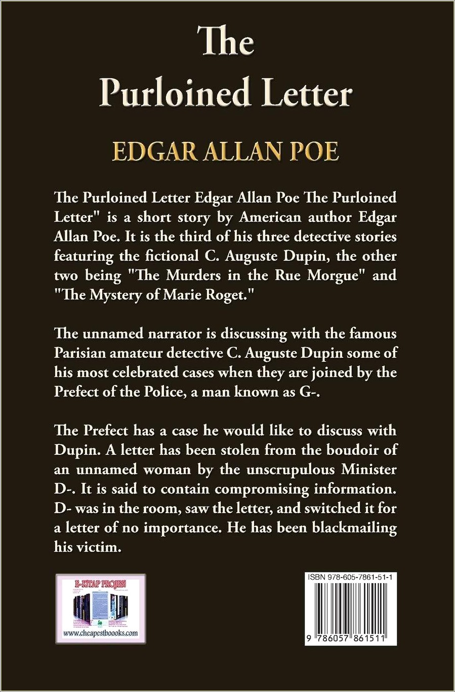 The Purloined Letter Edgar Allan Poe Resumen