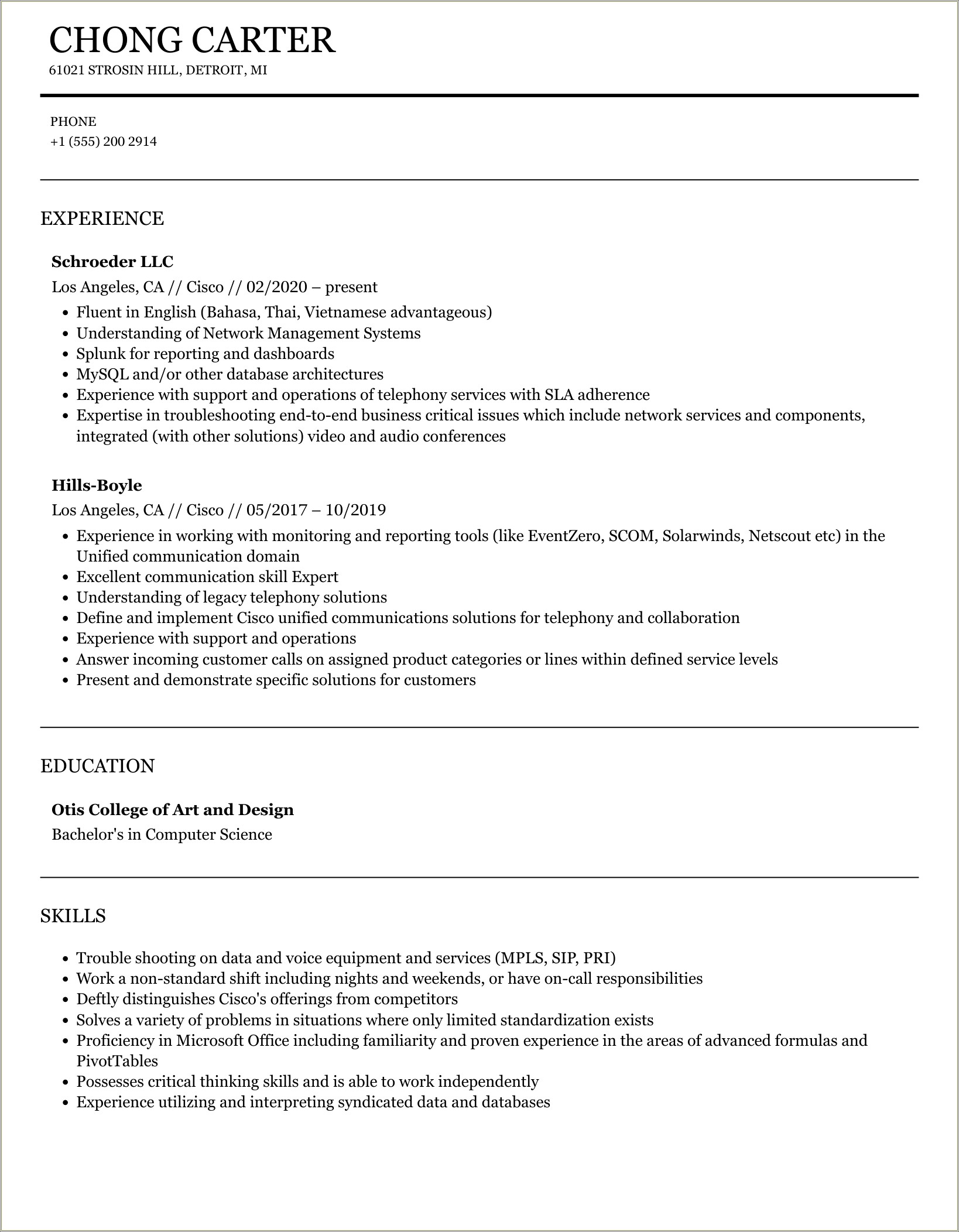 The Resume Catalog 200 Good Examples