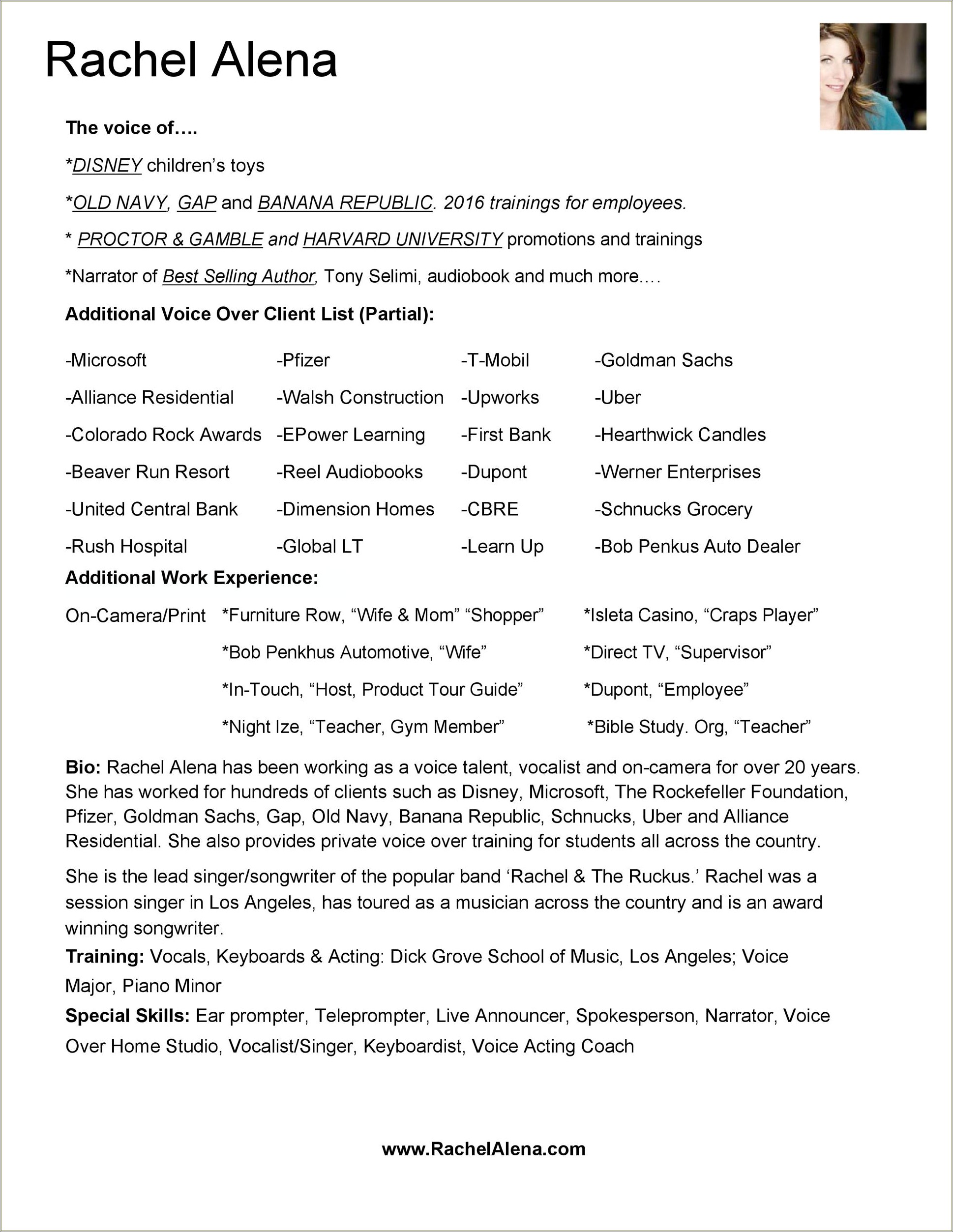 Theatre Actor Resume Template Word Doc