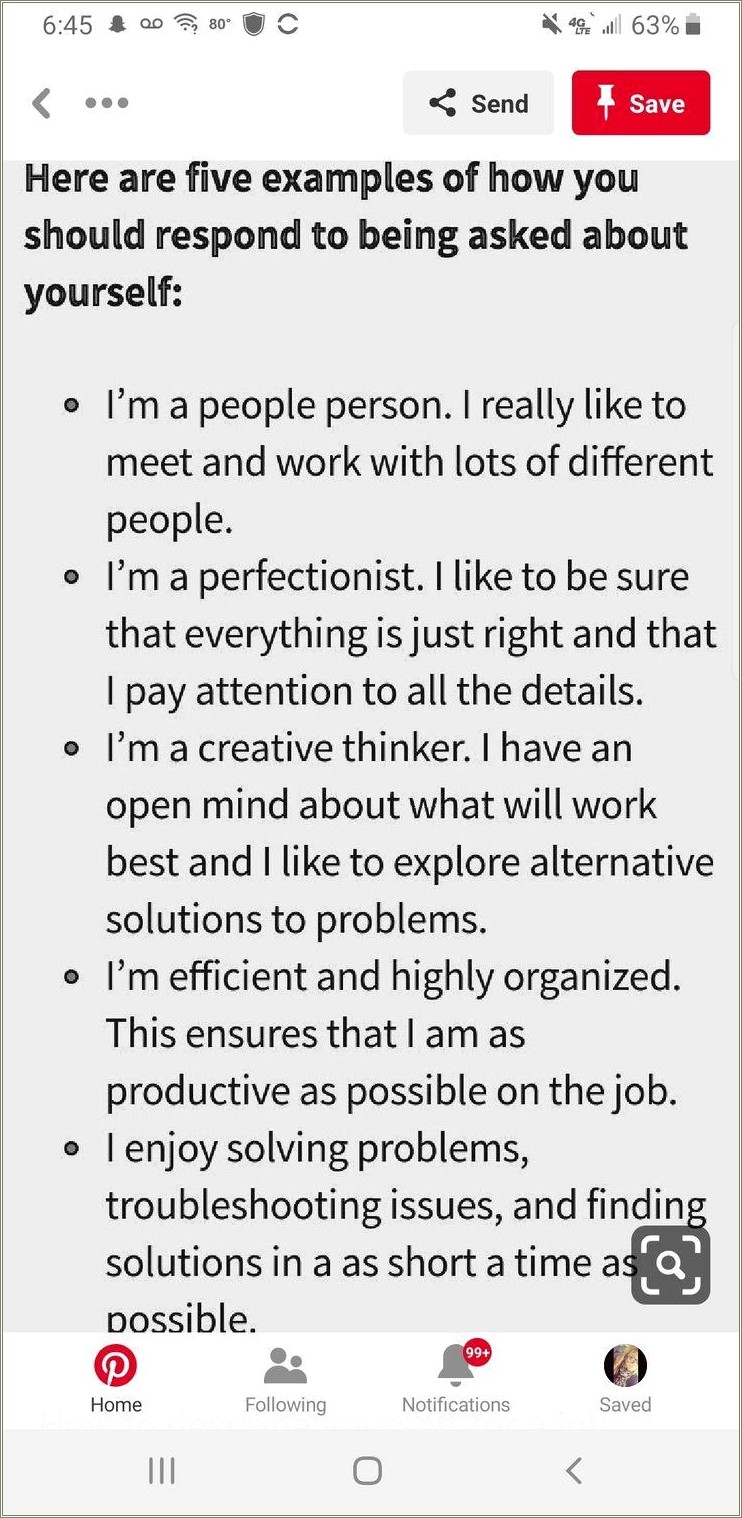 Things About Yourself To Put On A Resume