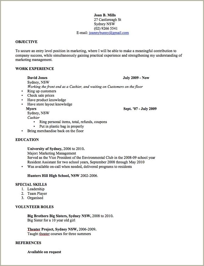 Things That Look Good On A Theater Resume