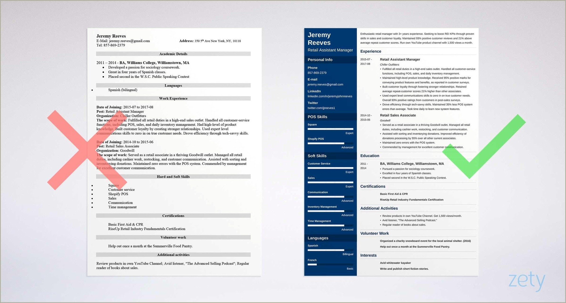 Things To Say On An Assistant Manager Resume