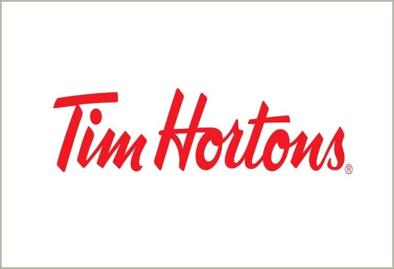 Tim Hortons Cashier Job Description For Resume