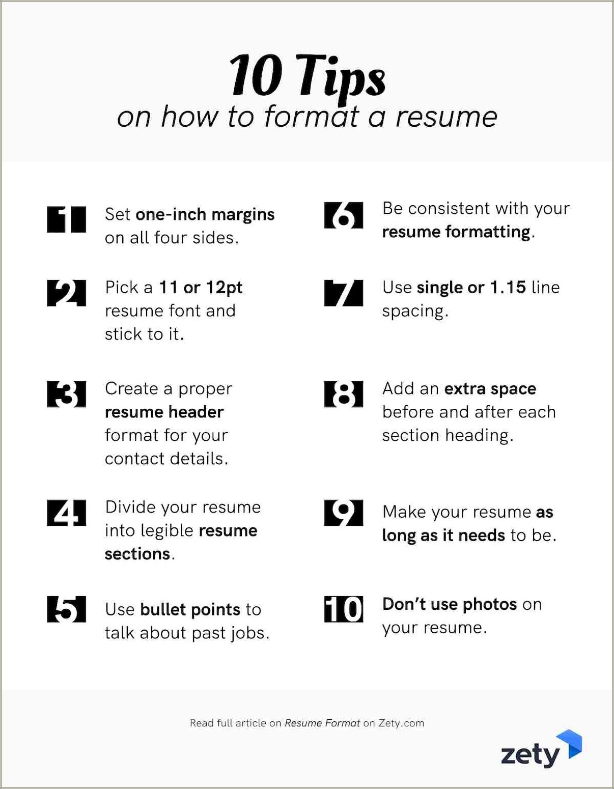 Tips For Creating A Good Resume