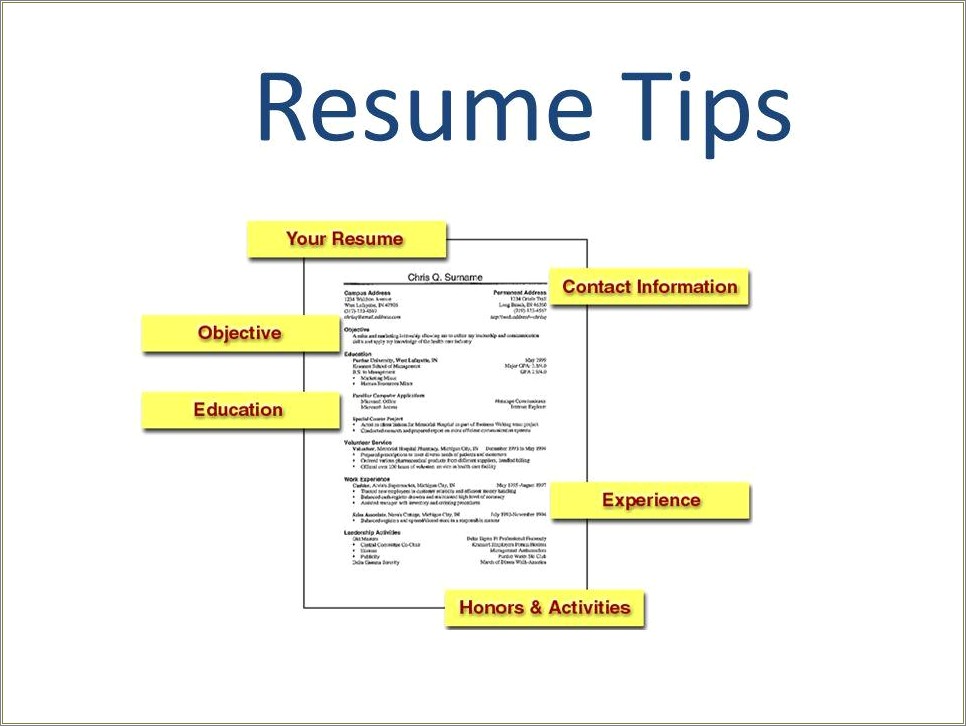 Tips For The Objective On A Resume