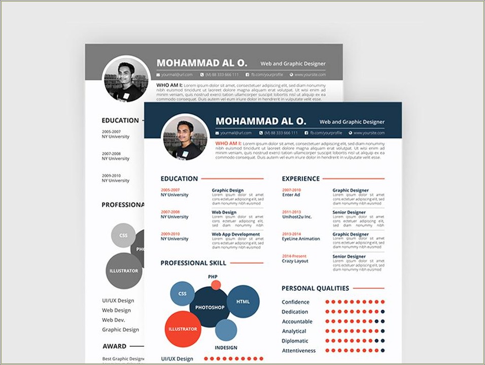 Title Page For Resume Portfolio Template