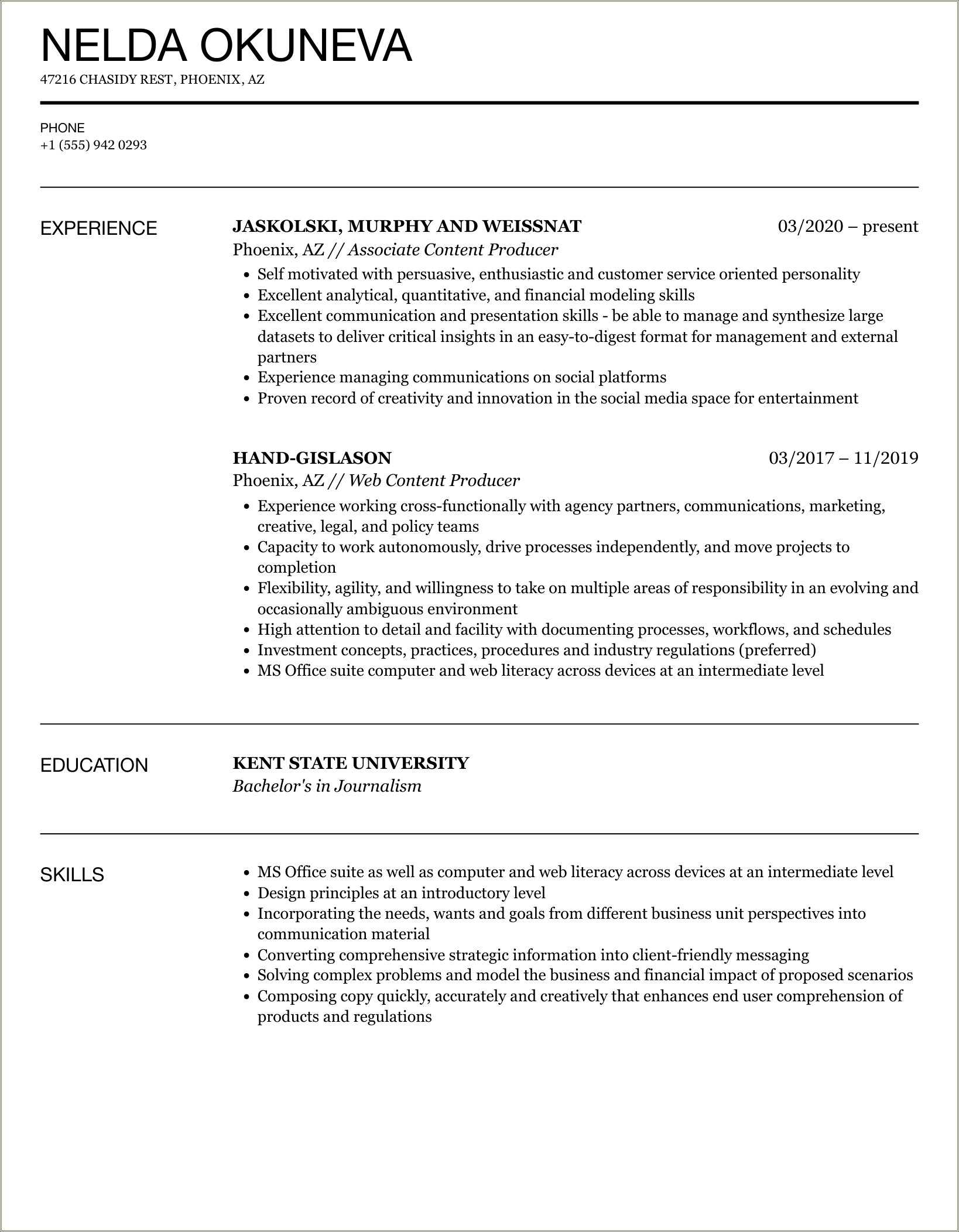 Tmobile Arena Conversion Tech Resume Example