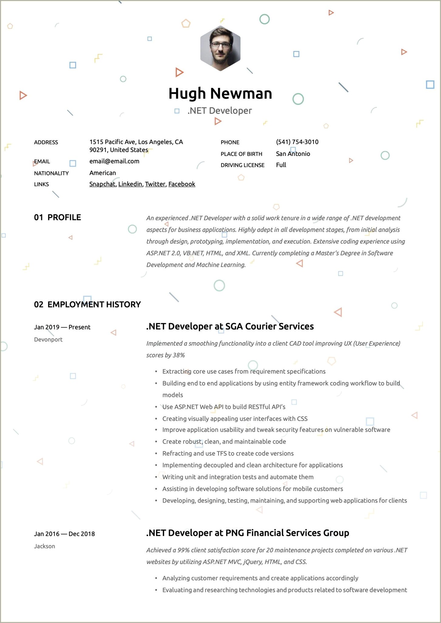 Top Rated Resume For2 Years Experience In Net