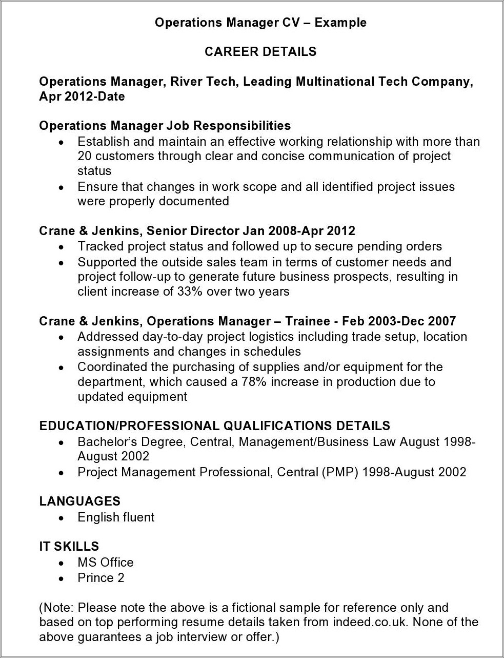 Top Skills For Operations Manager Resume