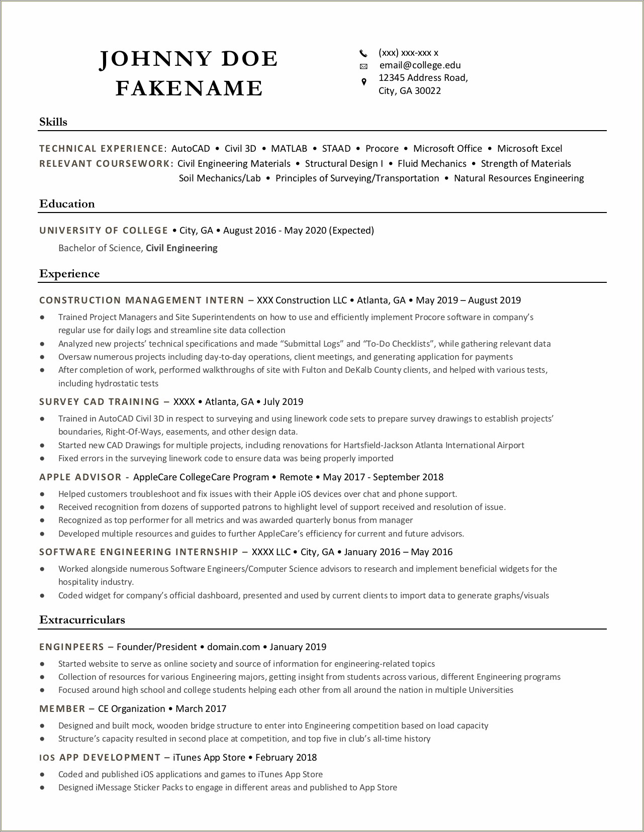 Top Skills Of A Civil Engineer Resume