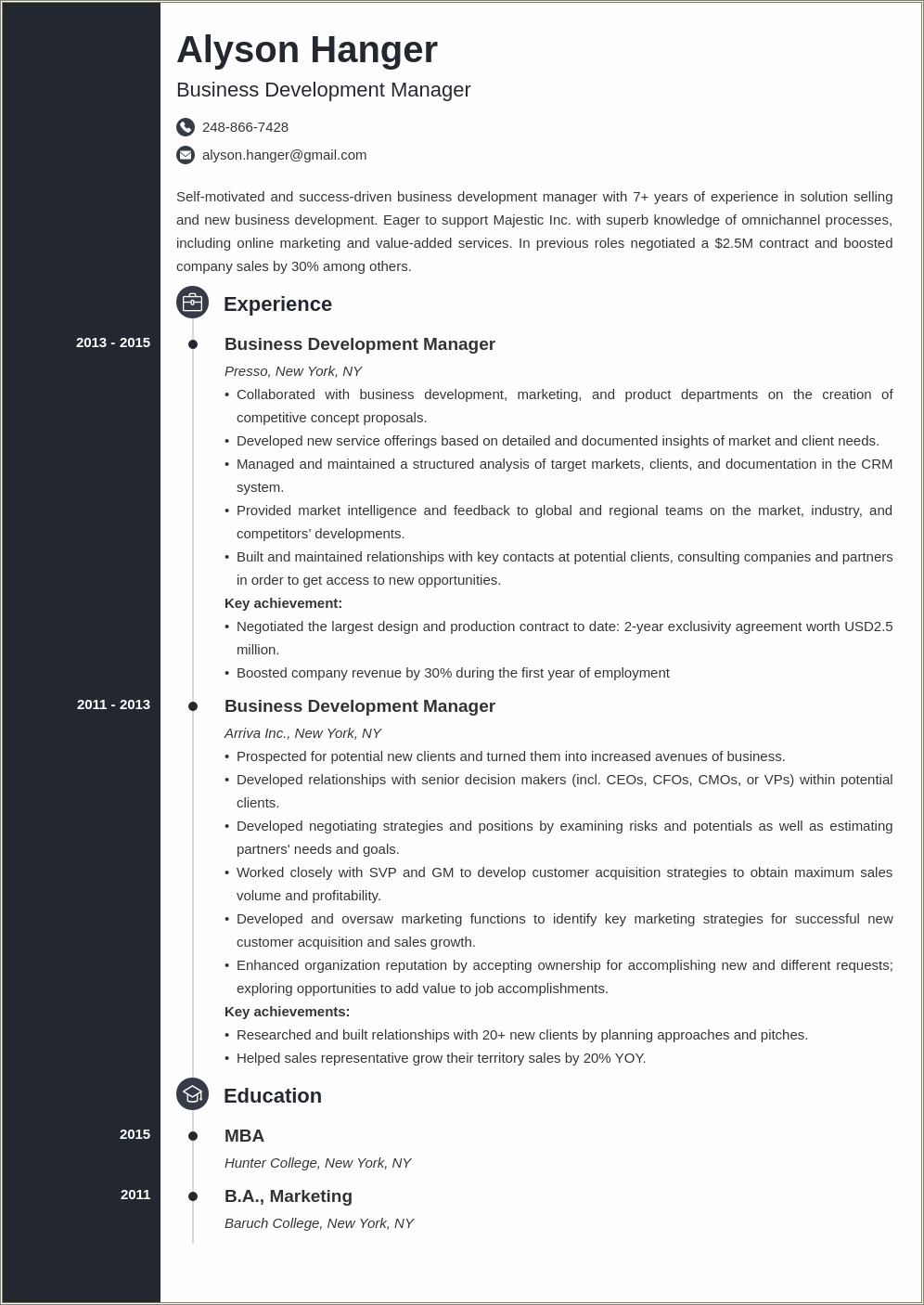 Training And Development Manager Resume Pdf