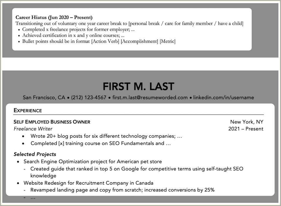 Transitioning Your Resume For Work Experience