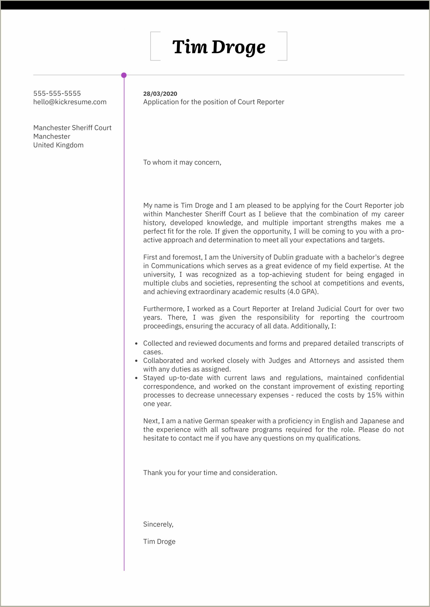 Transmittal Letter Or Cover Letter For Resume