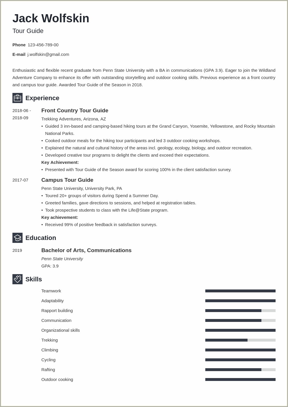 Travel Agency Job Description For Resume